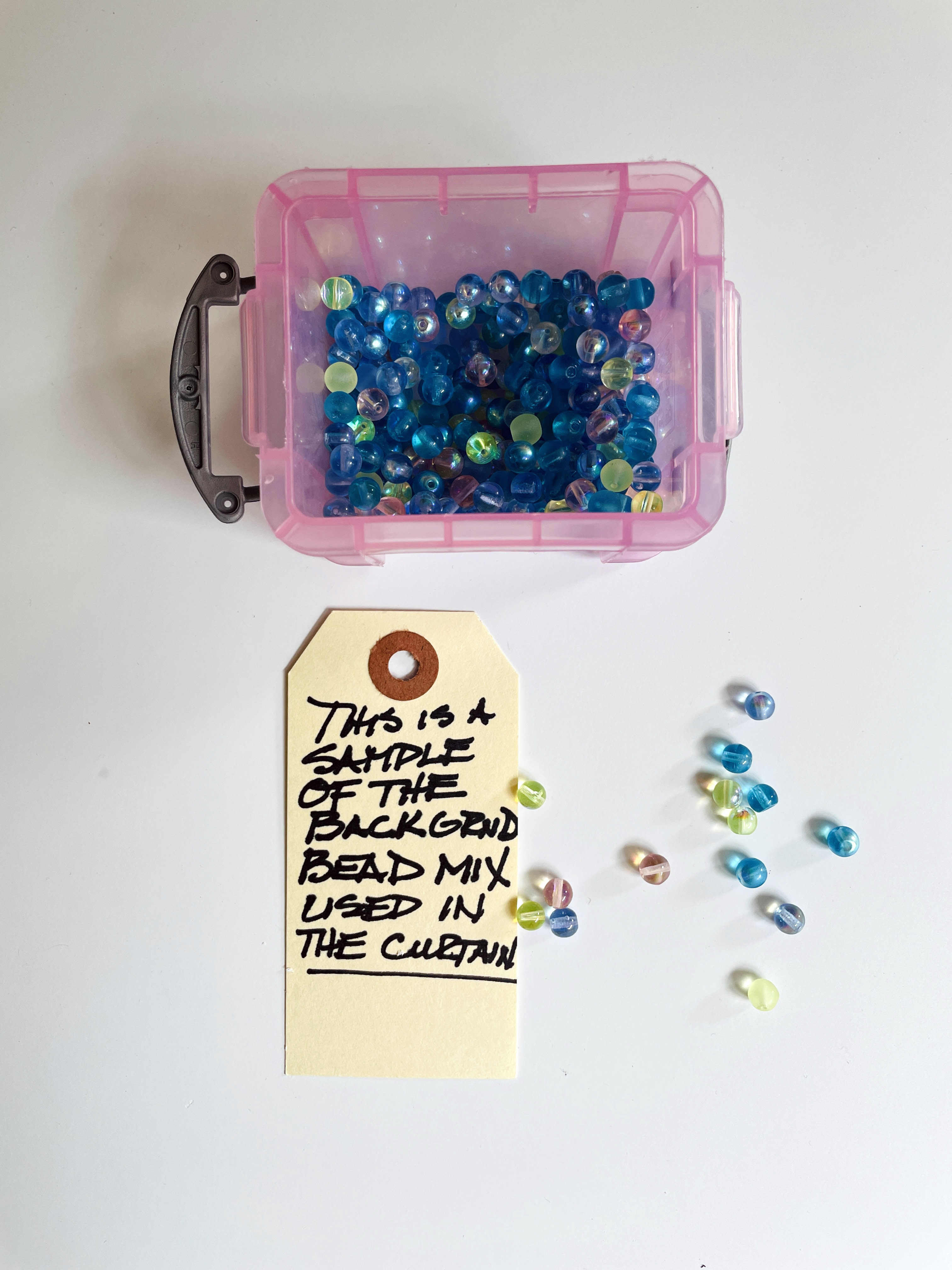 box of colorful beads